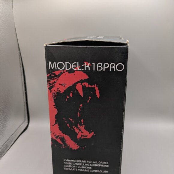 K18 PRO HIGH GAMING HEADSET MODEL RUN MUS  BLACK/RED.  NEW - Picture 2 of 4